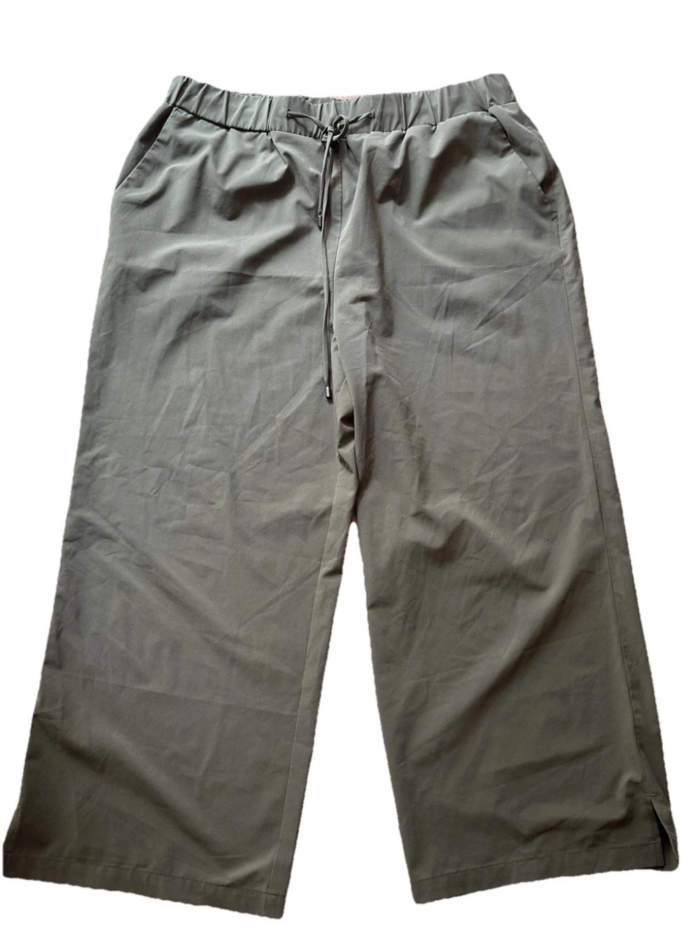 a new day Olive dark green Pull-On Wide ankle Pants size XL #comfort #athleisure